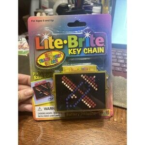 Lite Brite Keychain Fun 4 All Yellow NEW Sealed Vintage Hasbro Toy NIP